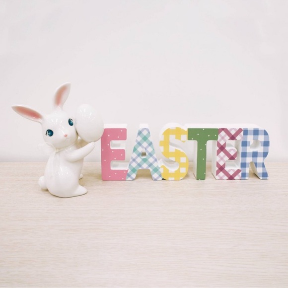 Target Spritz White Ceramic Easter Bunnies 2024 Set of 2 Spring Decor - Picture 6 of 10